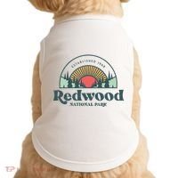Family Vacation Retro Redwood National Park Doggie Tank thumb 0