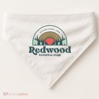 Family Vacation Retro Redwood National Park USA-Made Doggie Bandana thumb 0