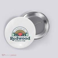 Family Vacation Retro Redwood National Park Button thumb 0