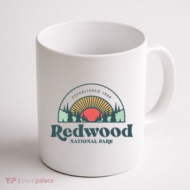 Family Vacation Retro Redwood National Park Coffee Mug back