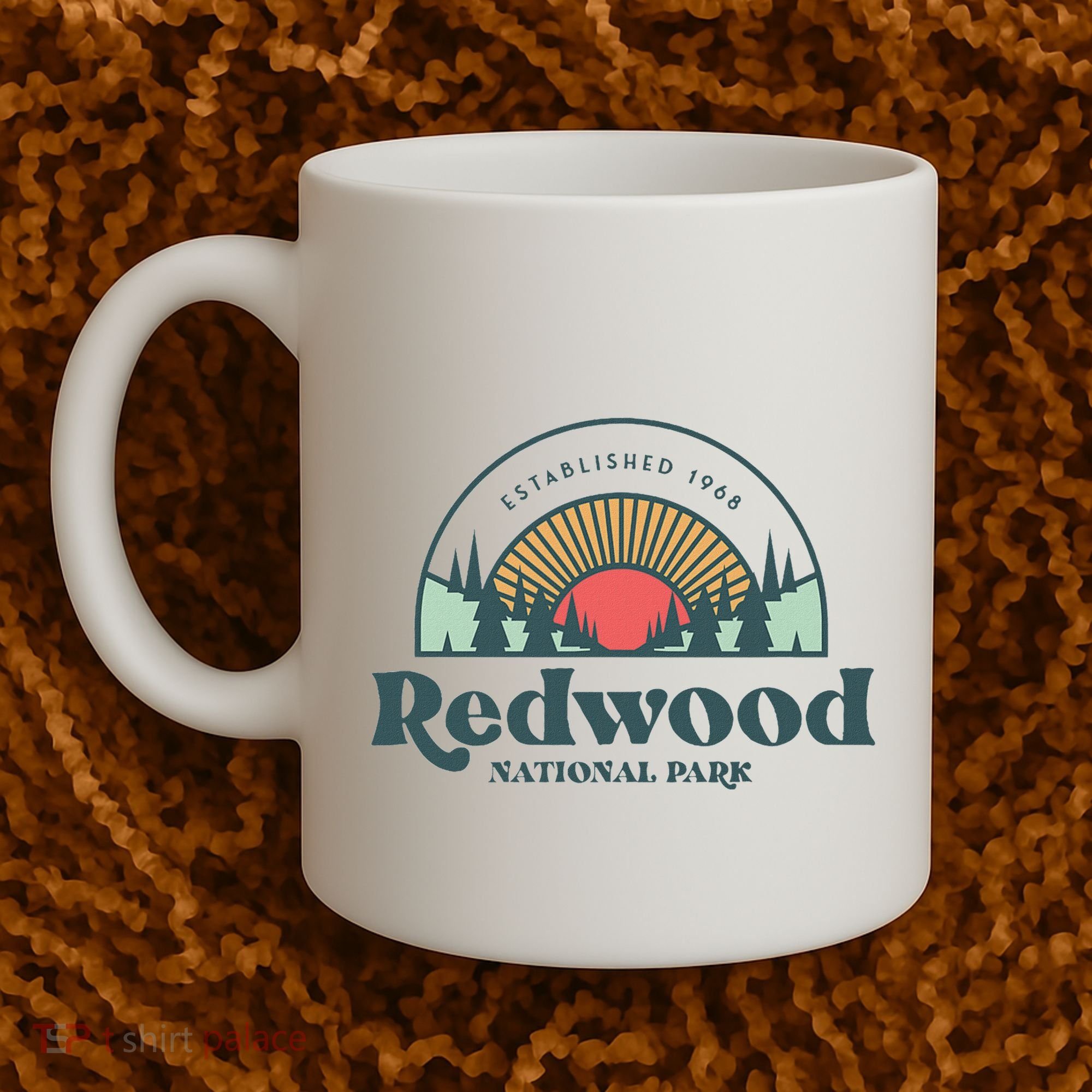 Family Vacation Retro Redwood National Park Coffee Mug