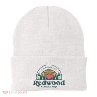 Family Vacation Retro Redwood National Park Beanie thumb 0
