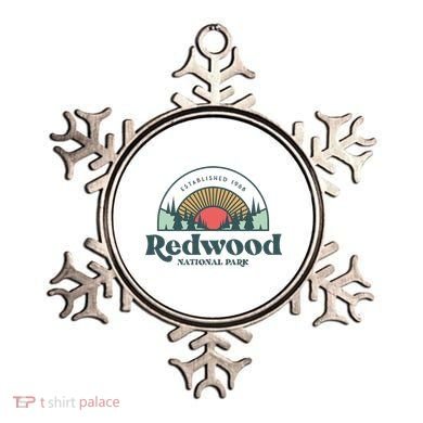 Family Vacation Retro Redwood National Park Ornament