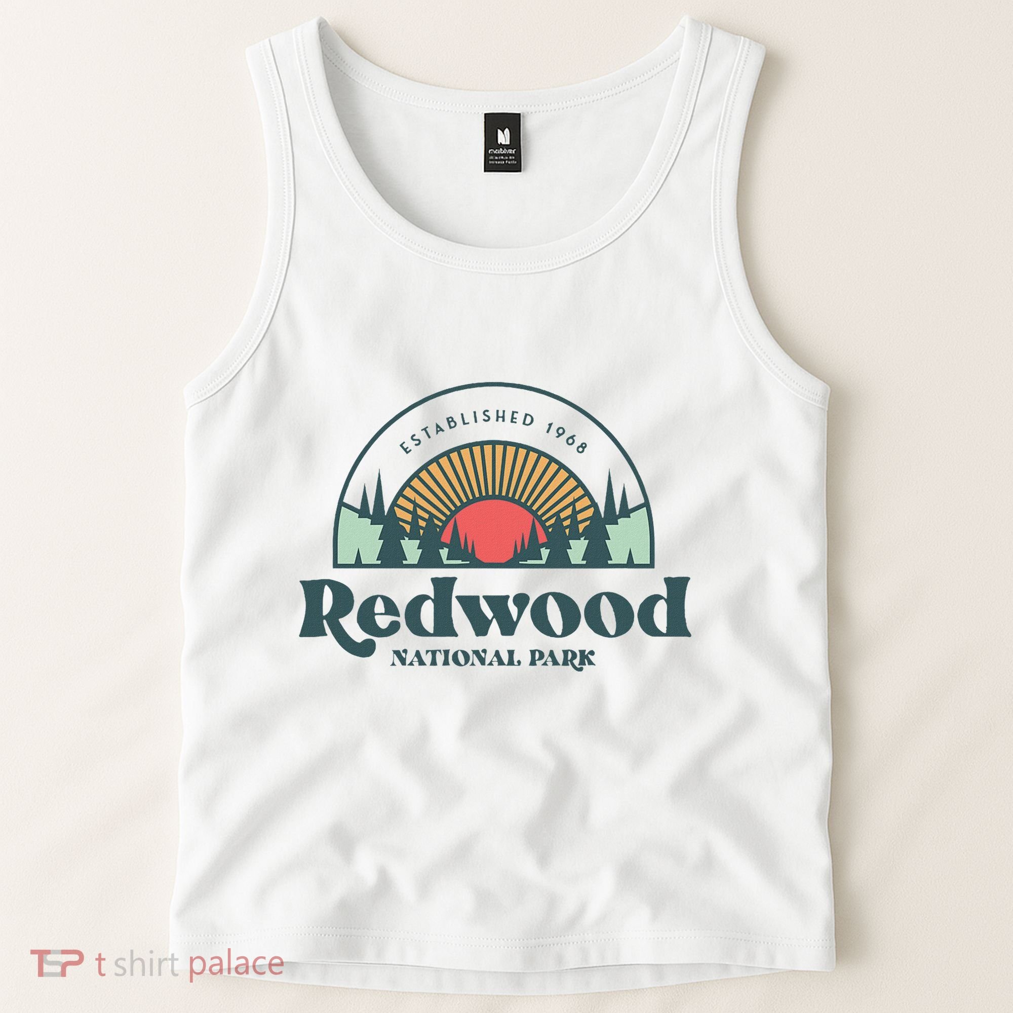 Family Vacation Retro Redwood National Park Tank Top