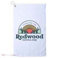 Family Vacation Retro Redwood National Park Golf Towel thumb 0