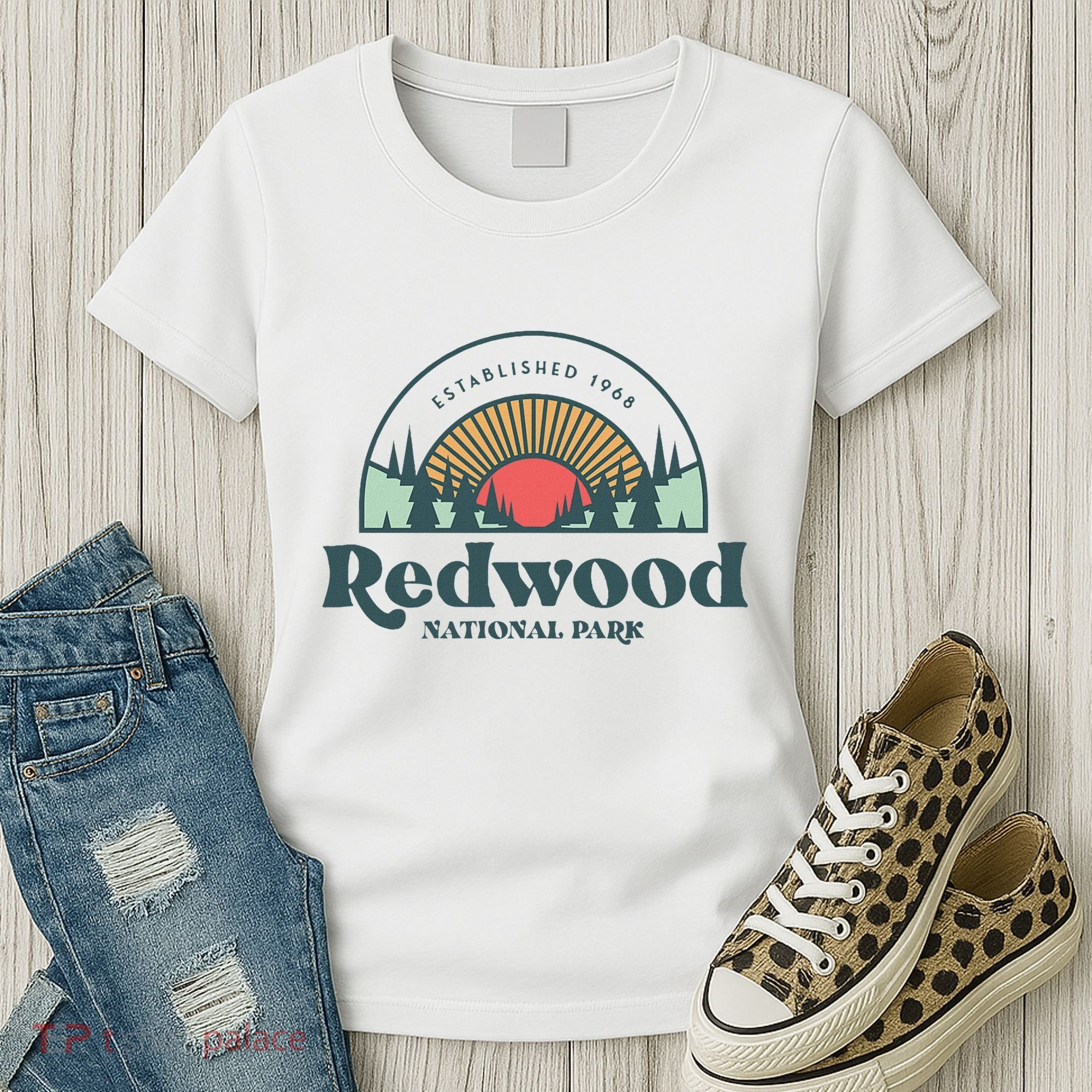 Family Vacation Retro Redwood National Park Women's T-Shirt