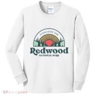 Family Vacation Retro Redwood National Park Kids Long Sleeve Shirt thumb 0