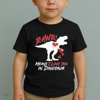Funny Valentine Rawr Means I Love You In Dinosaur Trex Dinosaur Toddler T-Shirt thumb 2