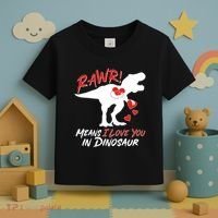 Funny Valentine Rawr Means I Love You In Dinosaur Trex Dinosaur Toddler T-Shirt thumb 3
