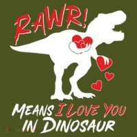 Funny Valentine Rawr Means I Love You In Dinosaur Trex Dinosaur Mousepad thumb 1