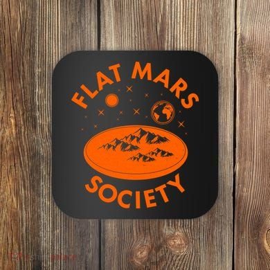 Funny Vintage Retro Flat Mars Society Coaster