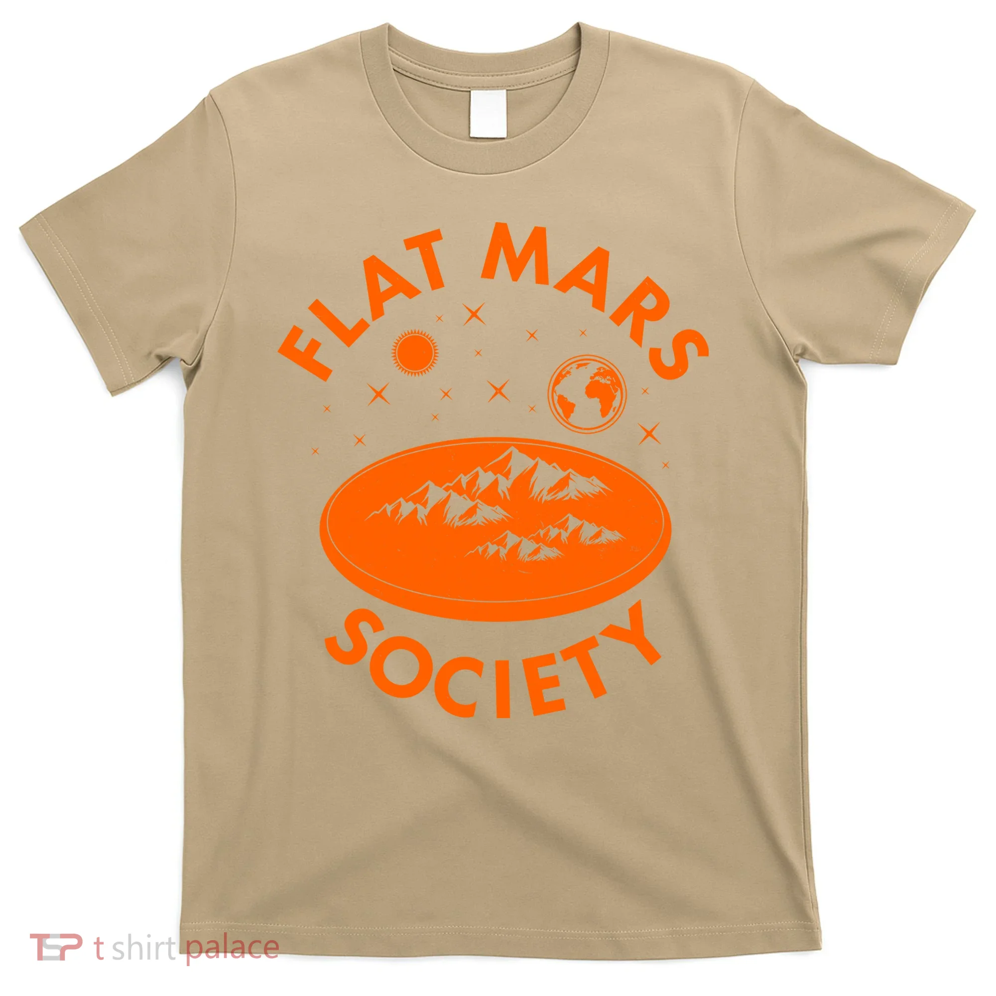 Funny Vintage Retro Flat Mars Society T-Shirt