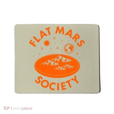 Funny Vintage Retro Flat Mars Society Mousepad