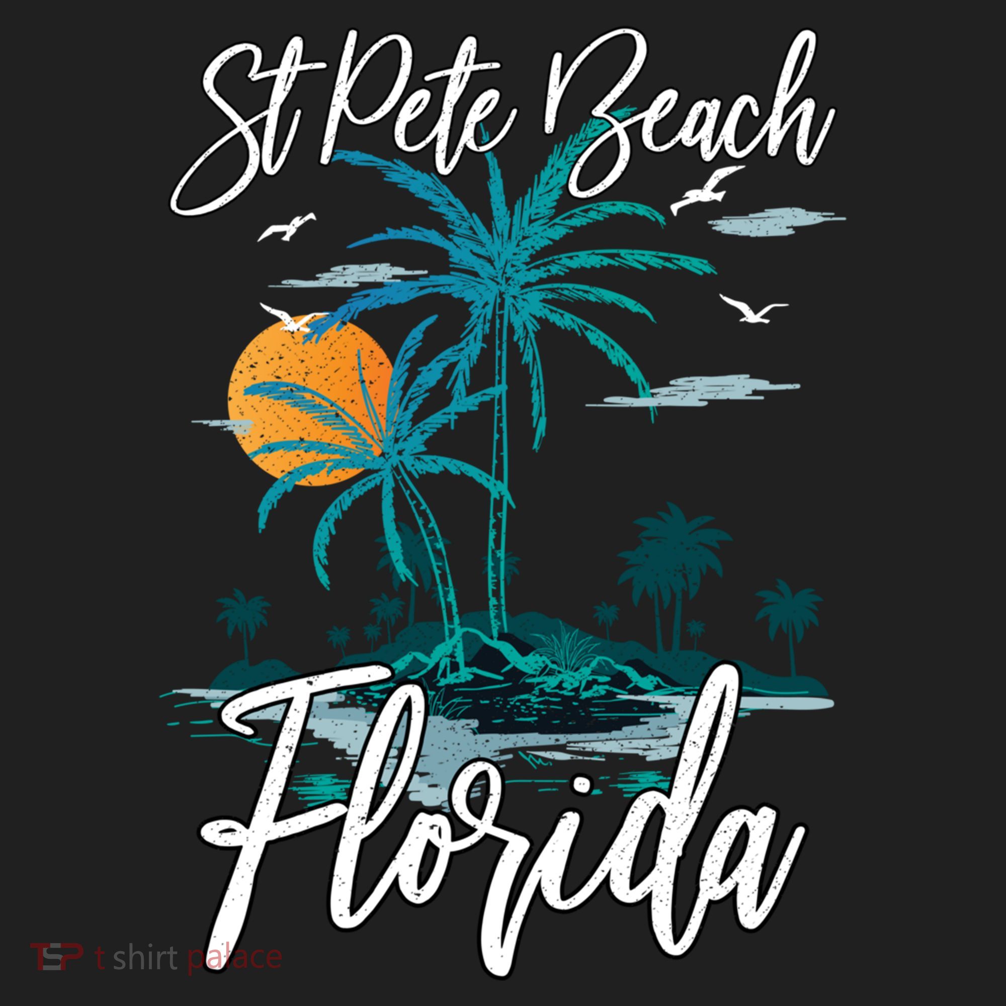 Family Vacation Retro Sunset Florida St Pete Beach Gift Women's Sweatshirt