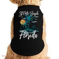 Family Vacation Retro Sunset Florida St Pete Beach Gift Doggie Tank thumb 0