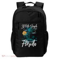 Family Vacation Retro Sunset Florida St Pete Beach Gift Backpack thumb 0