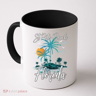 Family Vacation Retro Sunset Florida St Pete Beach Gift Coffee Mug