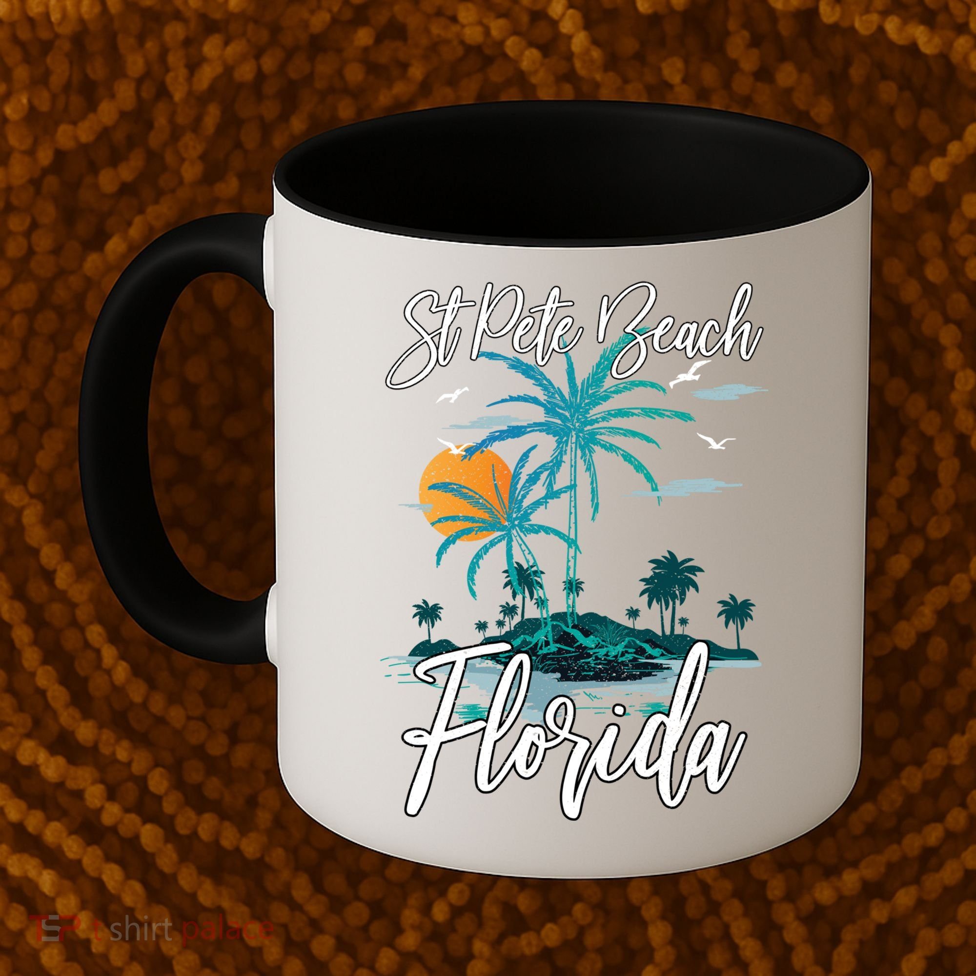 Family Vacation Retro Sunset Florida St Pete Beach Gift Coffee Mug