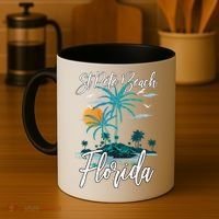 Family Vacation Retro Sunset Florida St Pete Beach Gift Coffee Mug thumb 4