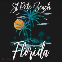 Family Vacation Retro Sunset Florida St Pete Beach Gift Ornament thumb 1