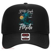 Family Vacation Retro Sunset Florida St Pete Beach Gift Hat thumb 0