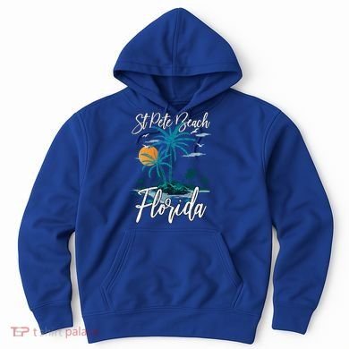 Family Vacation Retro Sunset Florida St Pete Beach Gift Hoodie