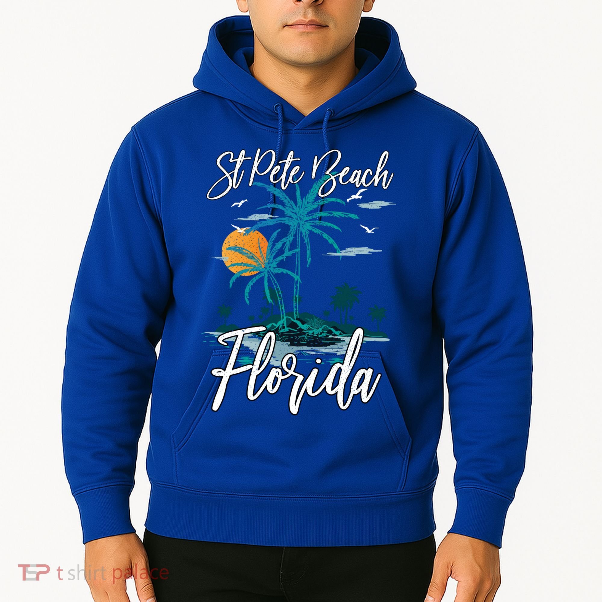 Family Vacation Retro Sunset Florida St Pete Beach Gift Hoodie