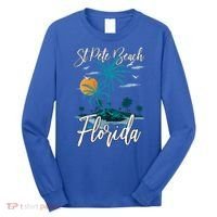 Family Vacation Retro Sunset Florida St Pete Beach Gift Long Sleeve Shirt thumb 0