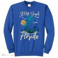 Family Vacation Retro Sunset Florida St Pete Beach Gift Sweatshirt thumb 0