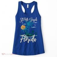 Family Vacation Retro Sunset Florida St Pete Beach Gift Women's Tank Top thumb 0