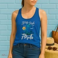 Family Vacation Retro Sunset Florida St Pete Beach Gift Women's Tank Top thumb 2