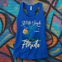 Family Vacation Retro Sunset Florida St Pete Beach Gift Women's Tank Top thumb 3