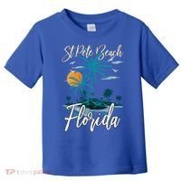 Family Vacation Retro Sunset Florida St Pete Beach Gift Toddler T-Shirt thumb 0