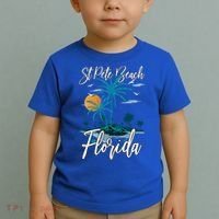 Family Vacation Retro Sunset Florida St Pete Beach Gift Toddler T-Shirt thumb 2
