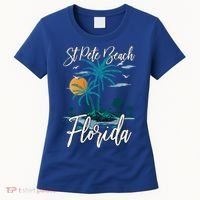 Family Vacation Retro Sunset Florida St Pete Beach Gift Women's T-Shirt thumb 0