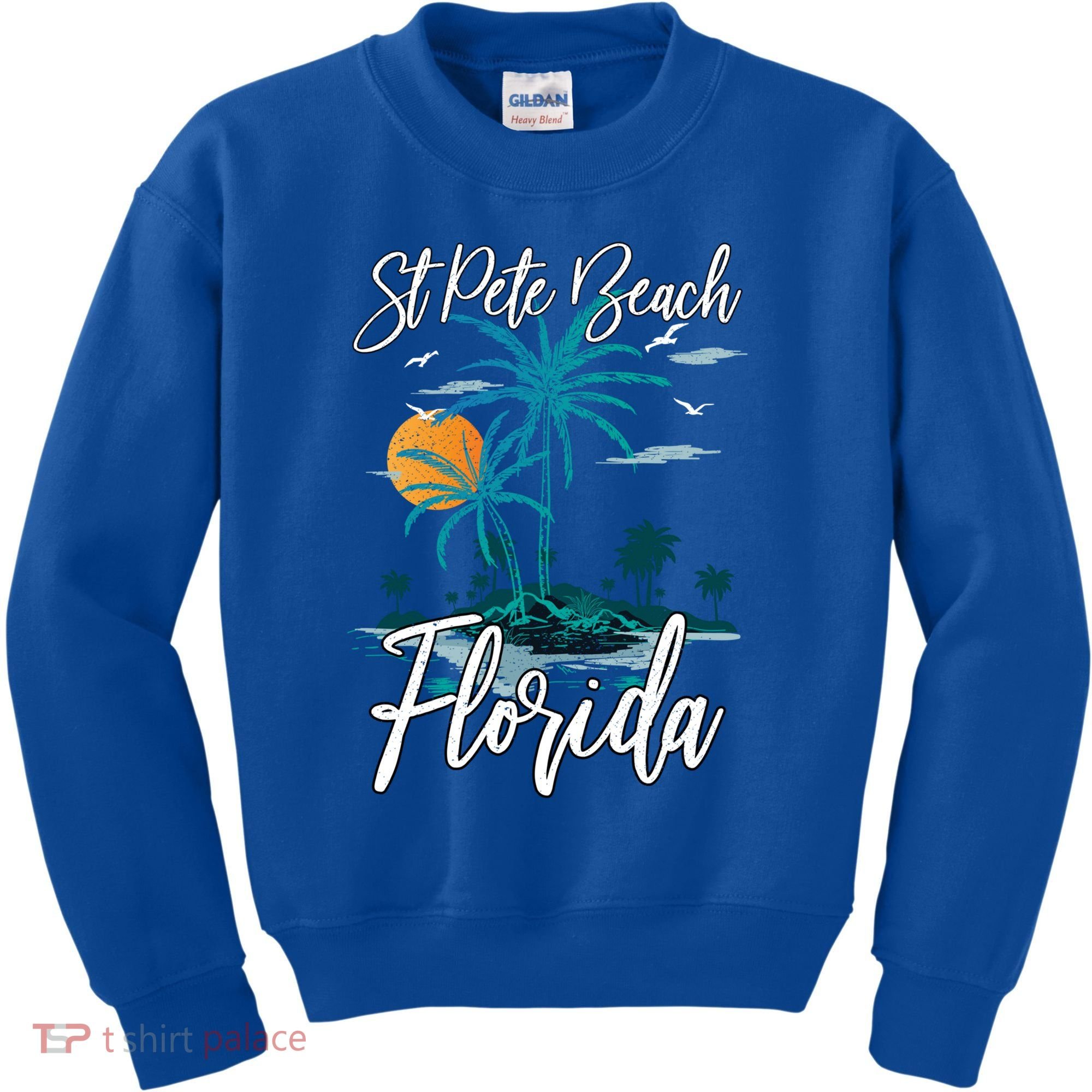 Family Vacation Retro Sunset Florida St Pete Beach Gift Kids Sweatshirt