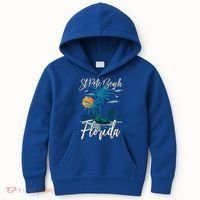 Family Vacation Retro Sunset Florida St Pete Beach Gift Kids Hoodie thumb 0