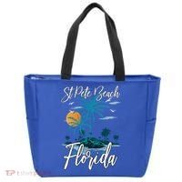 Family Vacation Retro Sunset Florida St Pete Beach Gift Tote Bag thumb 0