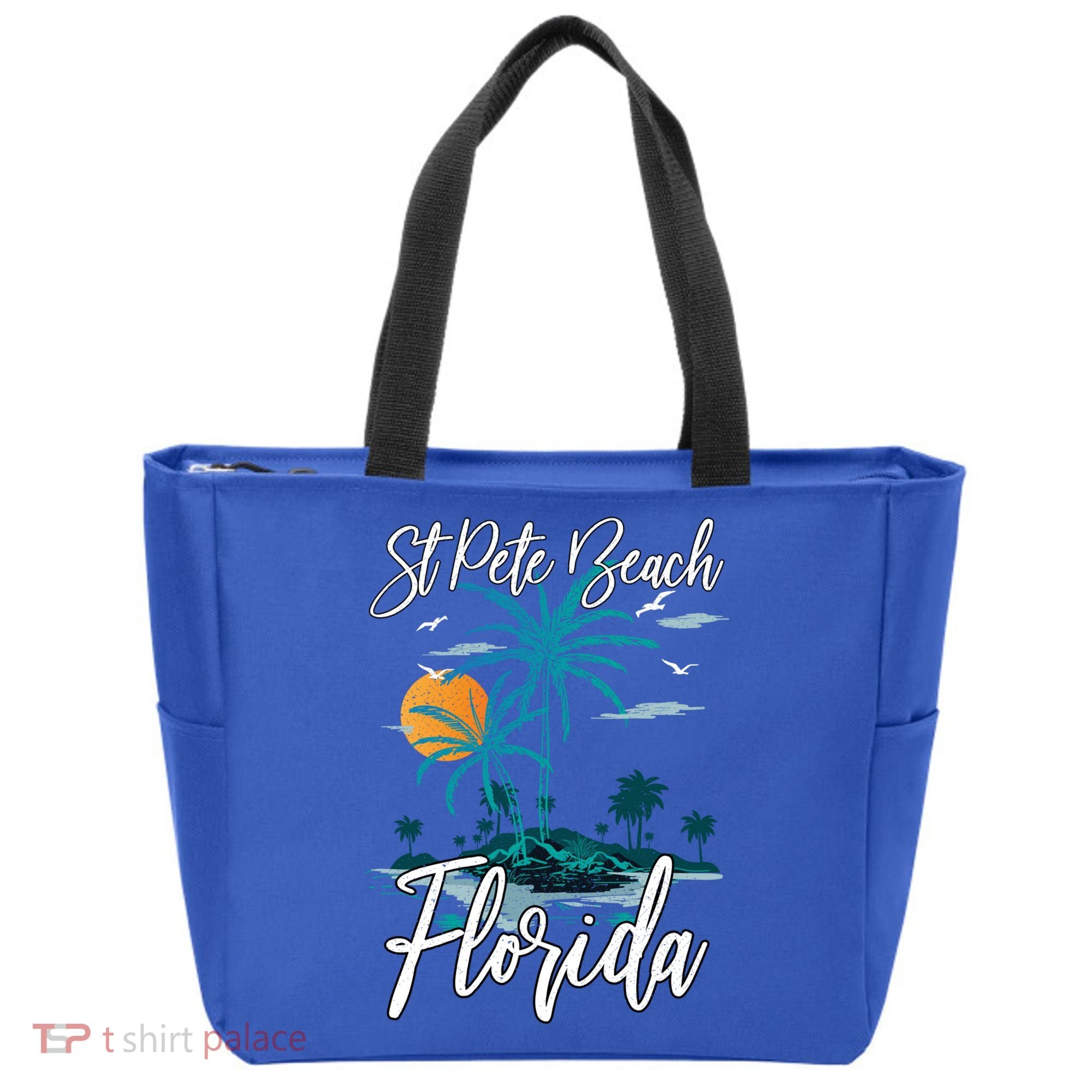 Family Vacation Retro Sunset Florida St Pete Beach Gift Tote Bag