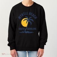 Family Vacation Retro Sunset South Carolina Myrtle Beach Women's Sweatshirt thumb 0