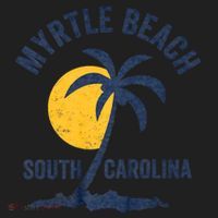 Family Vacation Retro Sunset South Carolina Myrtle Beach Women's Sweatshirt thumb 2