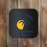 Family Vacation Retro Sunset South Carolina Myrtle Beach Coaster thumb 0