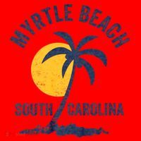 Family Vacation Retro Sunset South Carolina Myrtle Beach Santa Hat thumb 1