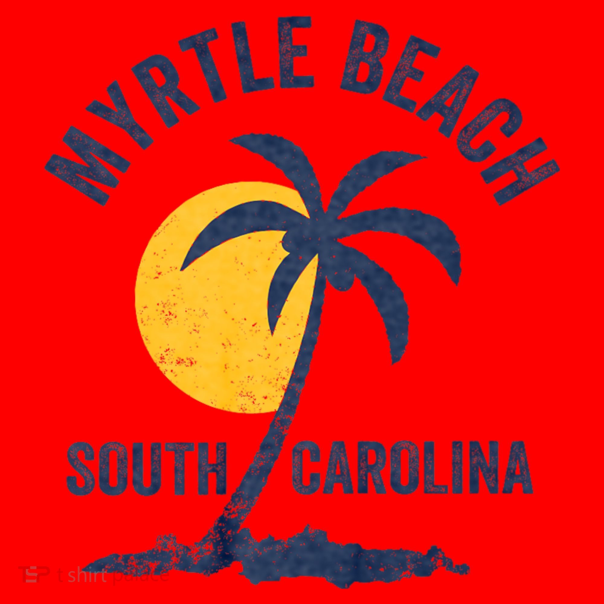 Family Vacation Retro Sunset South Carolina Myrtle Beach Santa Hat