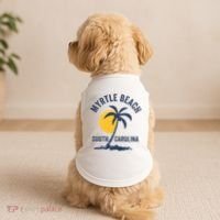 Family Vacation Retro Sunset South Carolina Myrtle Beach Doggie Tank thumb 2