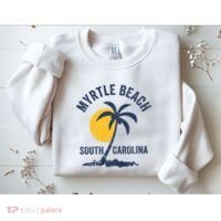 Family Vacation Retro Sunset South Carolina Myrtle Beach Sweatshirt thumb 2