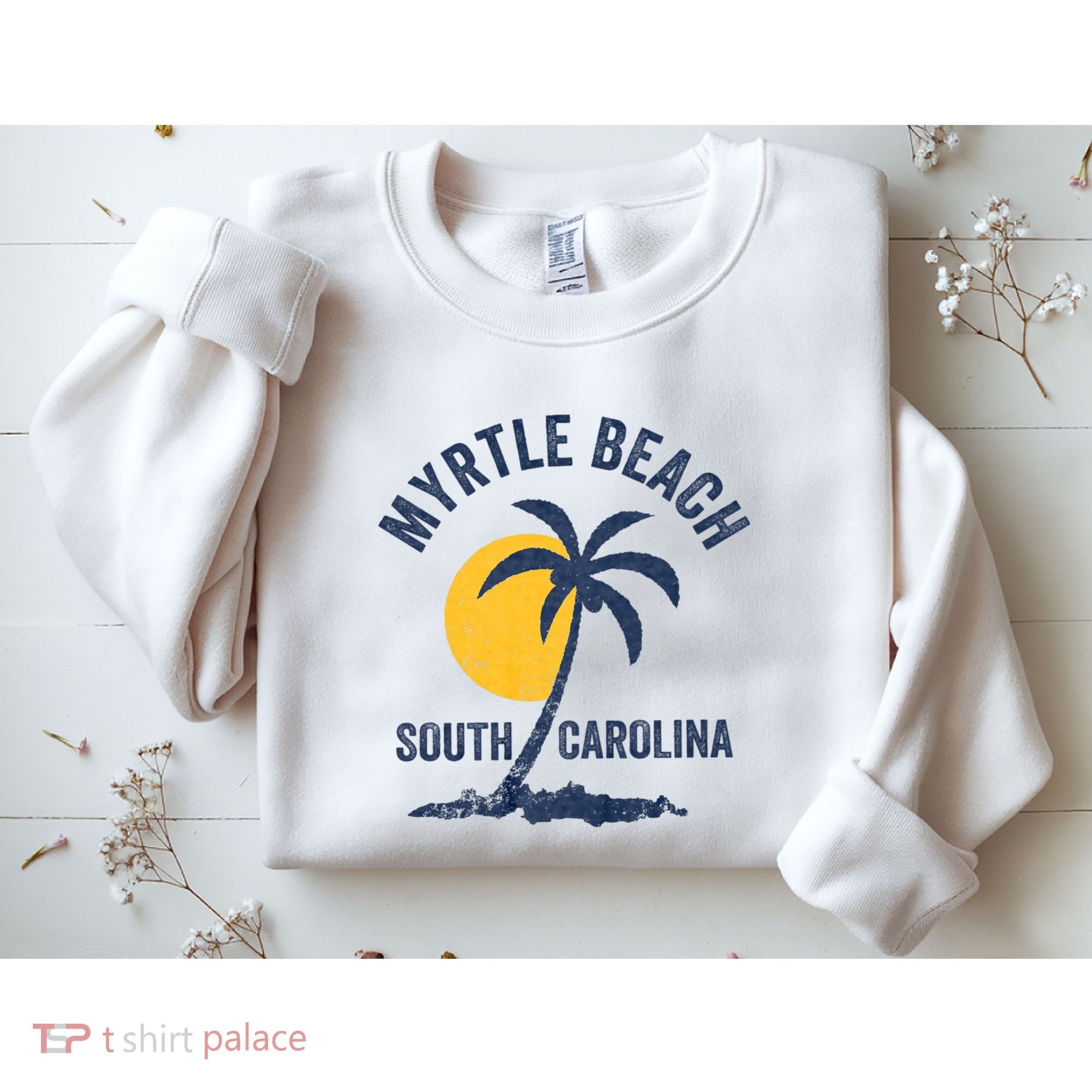 Family Vacation Retro Sunset South Carolina Myrtle Beach Sweatshirt