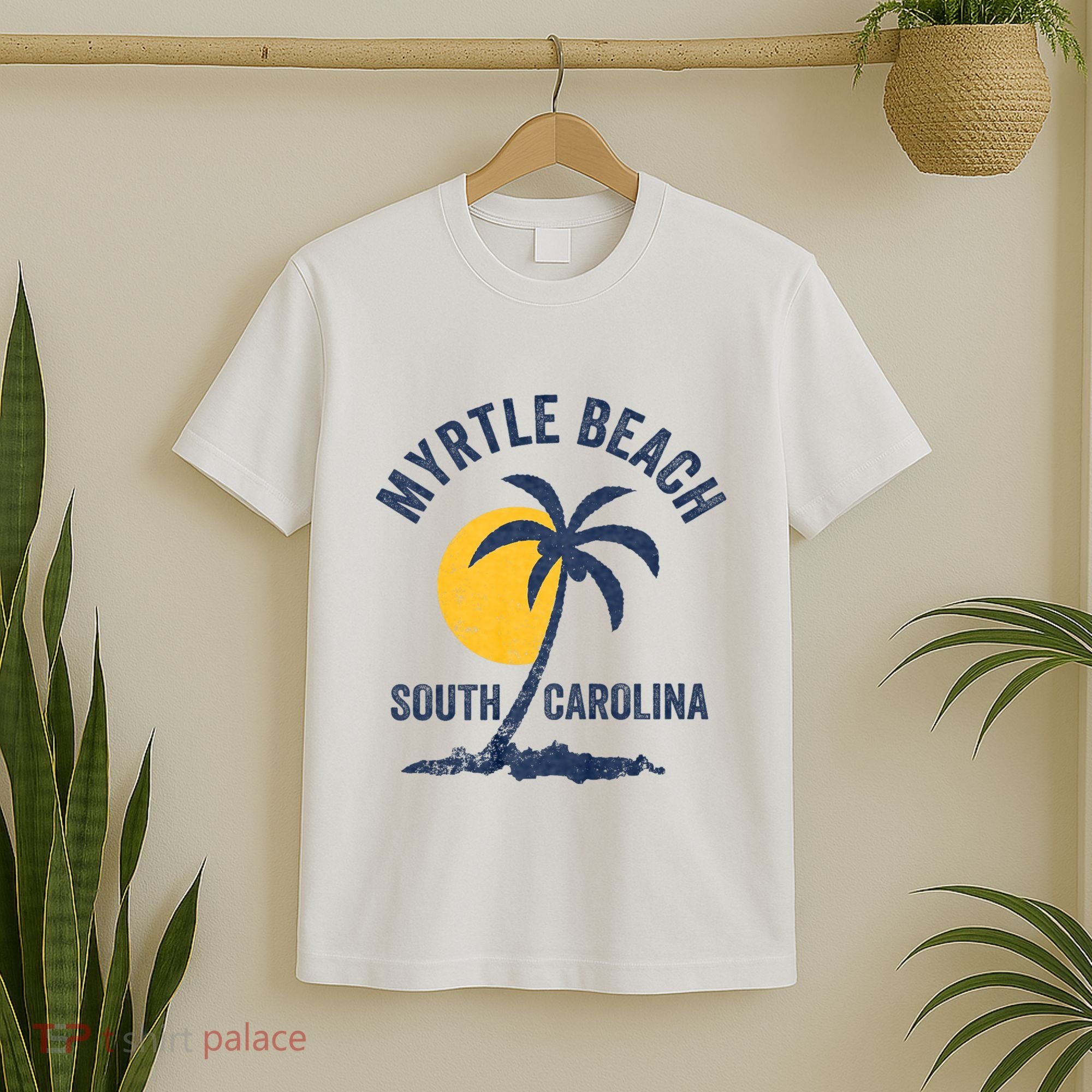 Family Vacation Retro Sunset South Carolina Myrtle Beach T-Shirt