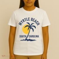 Family Vacation Retro Sunset South Carolina Myrtle Beach T-Shirt thumb 4