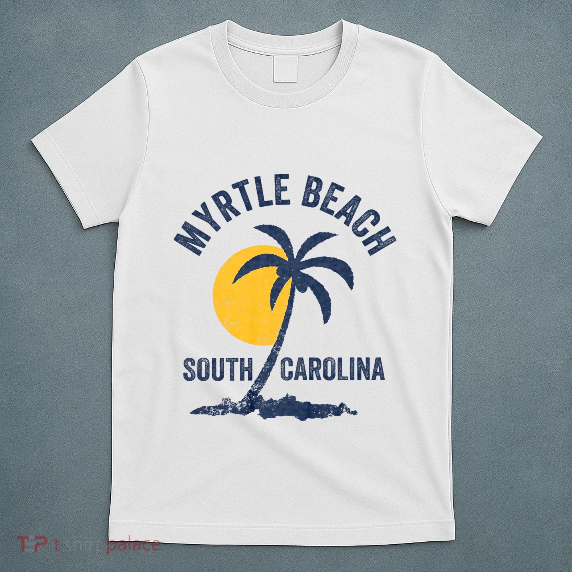 Family Vacation Retro Sunset South Carolina Myrtle Beach T-Shirt